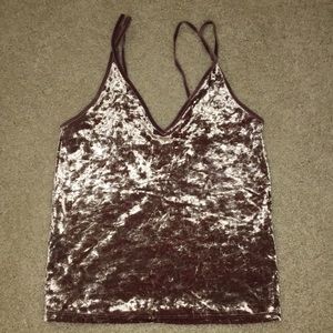 American Eagle velvet tank/crop top